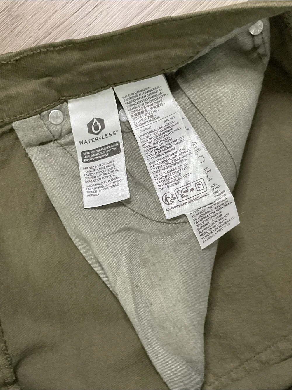 Levi's 505 Olive Green Utility Pants (Tailored) 36x34
